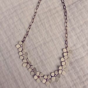 White flower floral necklace